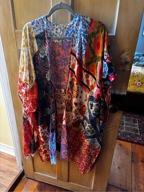 Bohemian Multi-Color Patchwork Kimono Top